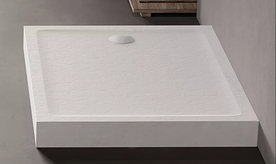New Trendy Mild Stone Brodzik Akrylowy Prostokątny 100x80x11,5 Biały (B-0528)